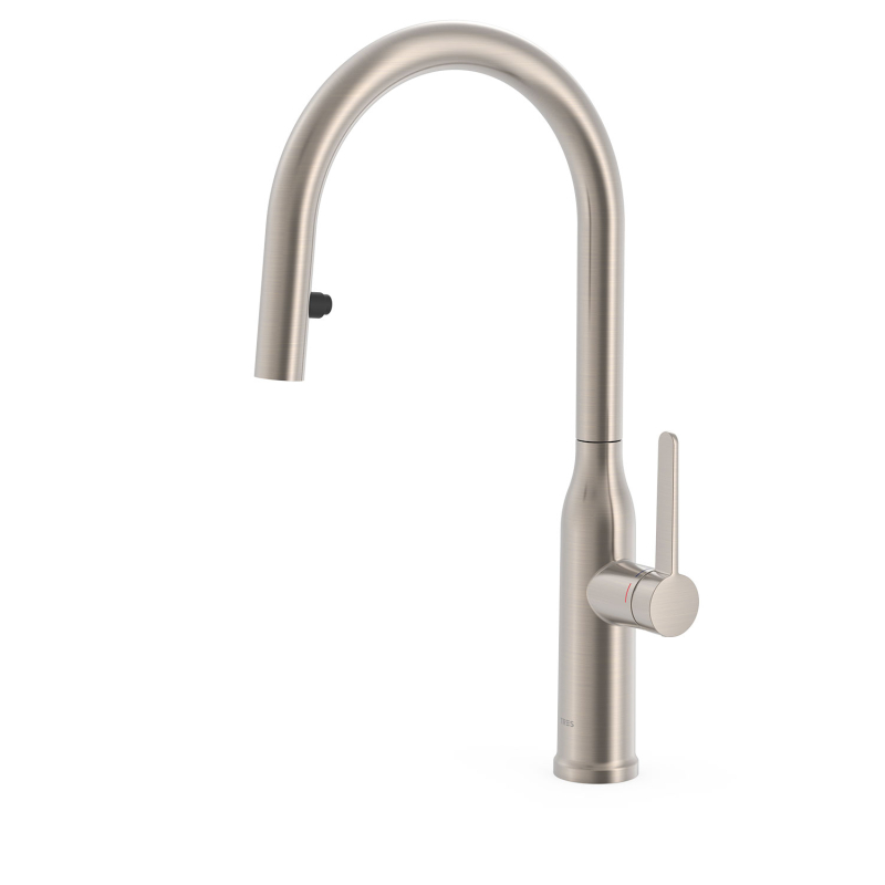 Bateria jednouchwytowa z wyciąganą wylewką i 2 rodzajami strumienia kuchenna stal TRES 23043802AC