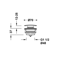 Click-clack do wanny stal TRES 13474010AC