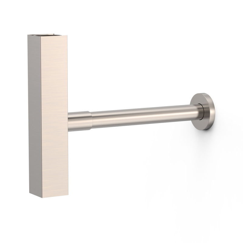 Syfon teleskopowy kwadratowy z odpływem do umywalki z możliwością rewizji stal TRES 10710342AC