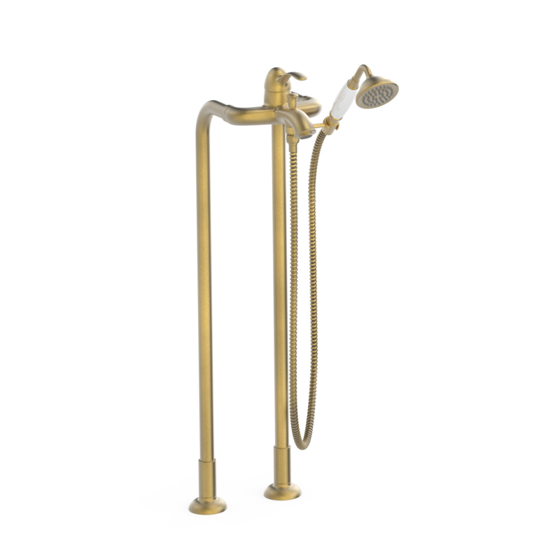 Bateria jednouchwytowa podłogowa wannowa i prysznicowa TRES CLASIC mosiądz antyczny matowy TRES 24219402LM