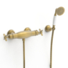 Bateria termostatyczna naścienna prysznicowa TRES CLASIC mosiądz antyczny matowy TRES 24216409LM