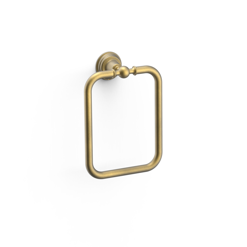 Haczyk na ręcznik w formie kwadratowego pierścienia mosiądz antyczny matowy TRES 02463609LM