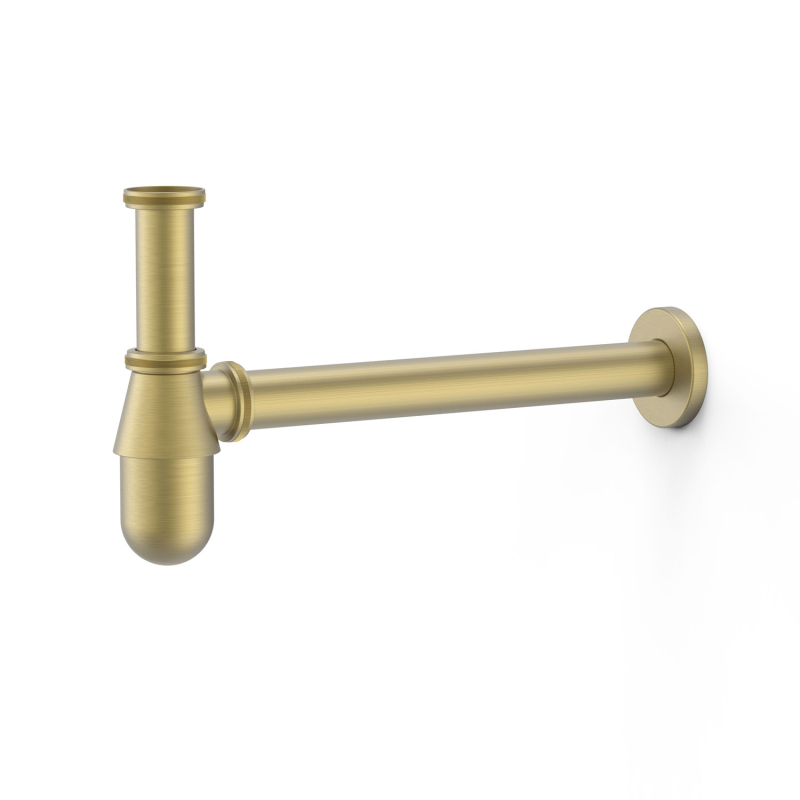Syfon teleskopowy typu butelka do umywalki z możliwością rewizji mosiądz antyczny matowy TRES 03463430LM