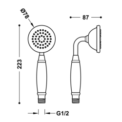 Słuchawka prysznicowa Clasic TRES CLASIC mosiądz antyczny TRES 29963109LV