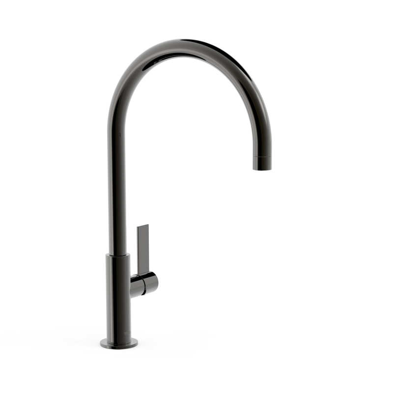 Bateria jednouchwytowa XXL umywalkowa z boczną dźwignią PROJECT-TRES czerń metalizowana TRES 21190601KM