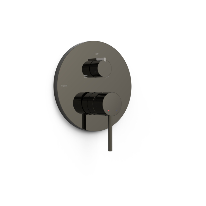 Elementy zewnętrzne do podtynkowego korpusu 3-drożnego RAPID-BOX czerń metalizowana TRES 26227310KM