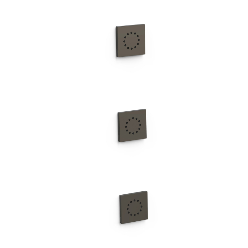 3 podtynkowe dysze z hydromasażem czerń metalizowana TRES 13451501KM