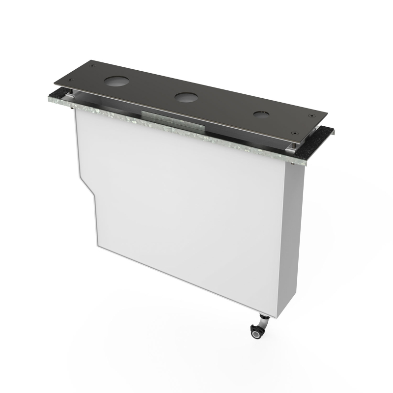 Zbiornik do baterii instalowany na brzegu wanny czerń metalizowana TRES 20024501KM