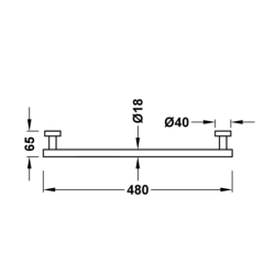 Haczyk na ręcznik czerń metalizowana TRES 16123601KM