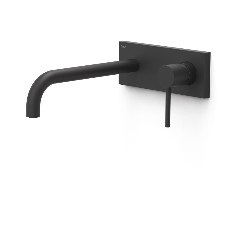 Elementy zewnętrzne do podtynkowego korpusu baterii umywalkowej STUDY czerń matowa TRES 26230032NM
