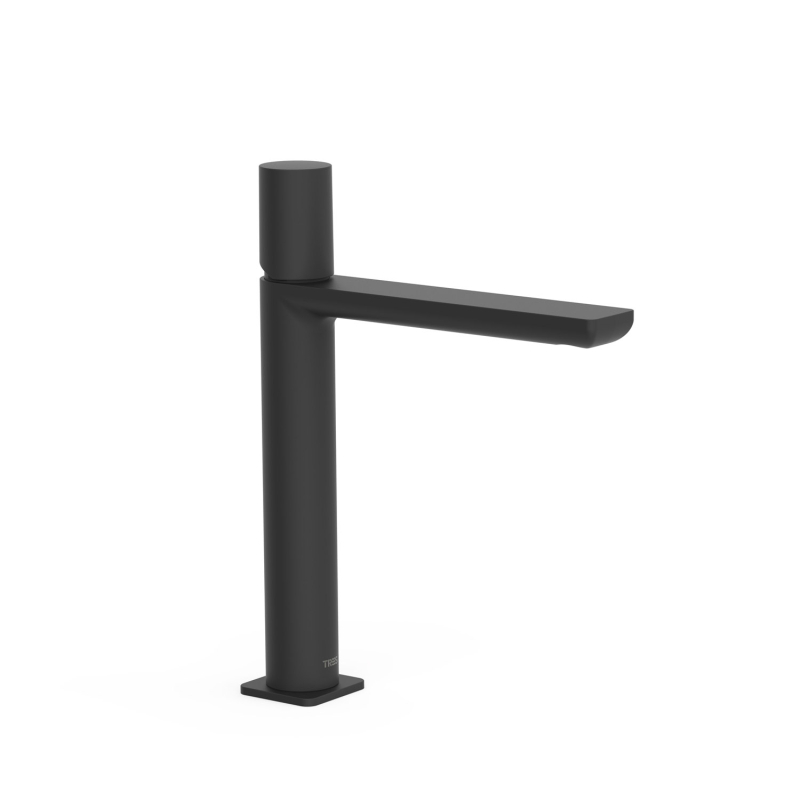 Wysoka bateria jednouchwytowa umywalkowa LOFT czerń matowa TRES 20020304NM