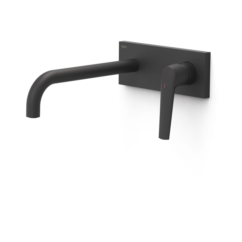 Elementy zewnętrzne do podtynkowego korpusu baterii umywalkowej FUJI czerń matowa TRES 28130024NM