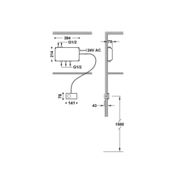 Elektroniczny sterownik termostatyczny podtynkowy 3-drożny SHOWER TECHNOLOGY czerń matowa TRES 49288398