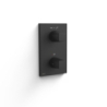 Elementy zewnętrzne do podtynkowego korpusu 2-drożnego THERM-BOX czerń matowa TRES 21125001NM