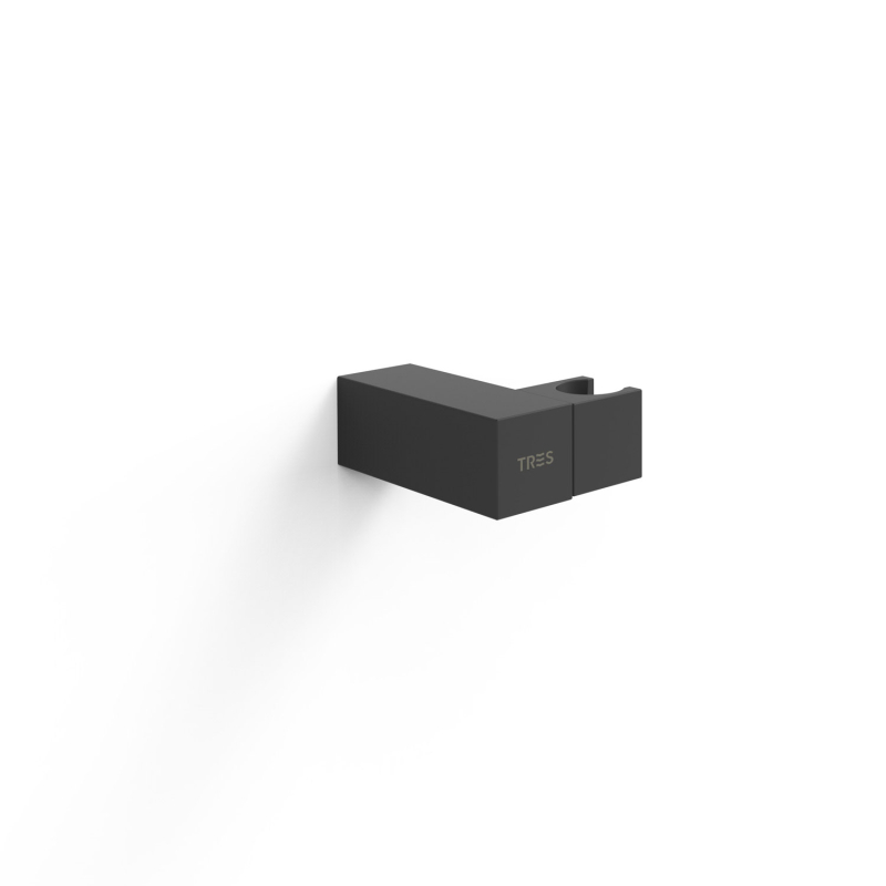 Uchwyt regulowany do słuchawki prysznicowej czerń matowa TRES 107839NM