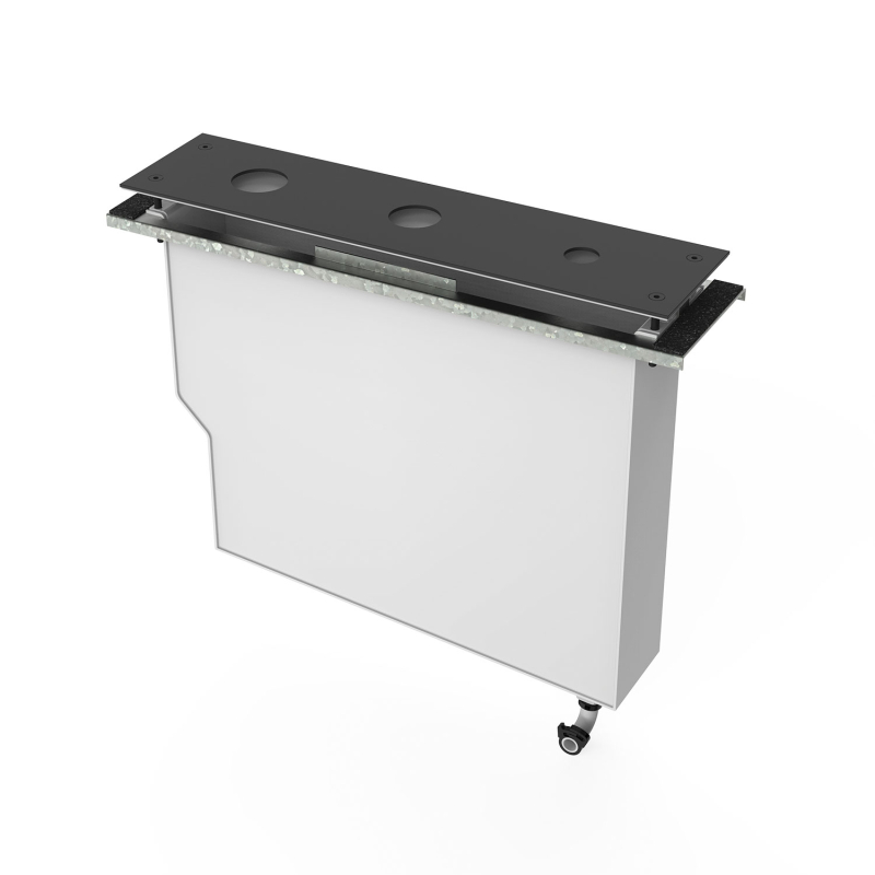 Zbiornik do baterii instalowany na brzegu wanny czerń matowa TRES 20324501NM