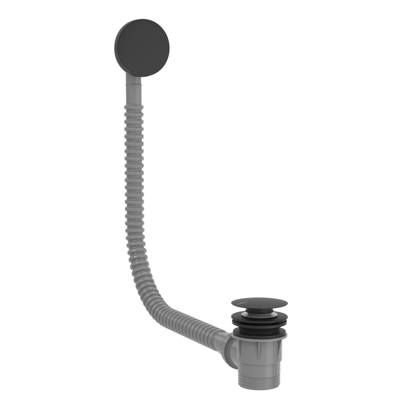 Click-clack do wanny z przelewem czerń matowa TRES 03453420NM
