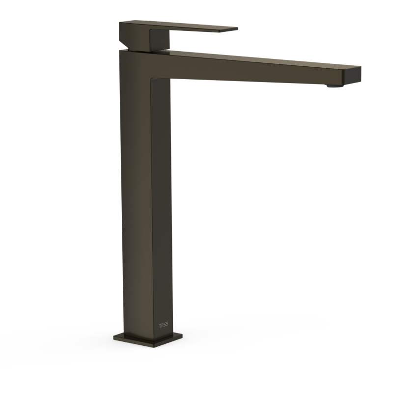 Bateria jednouchwytowa umywalkowa XXL SLIM czarny brąz TRES 20210305KMB