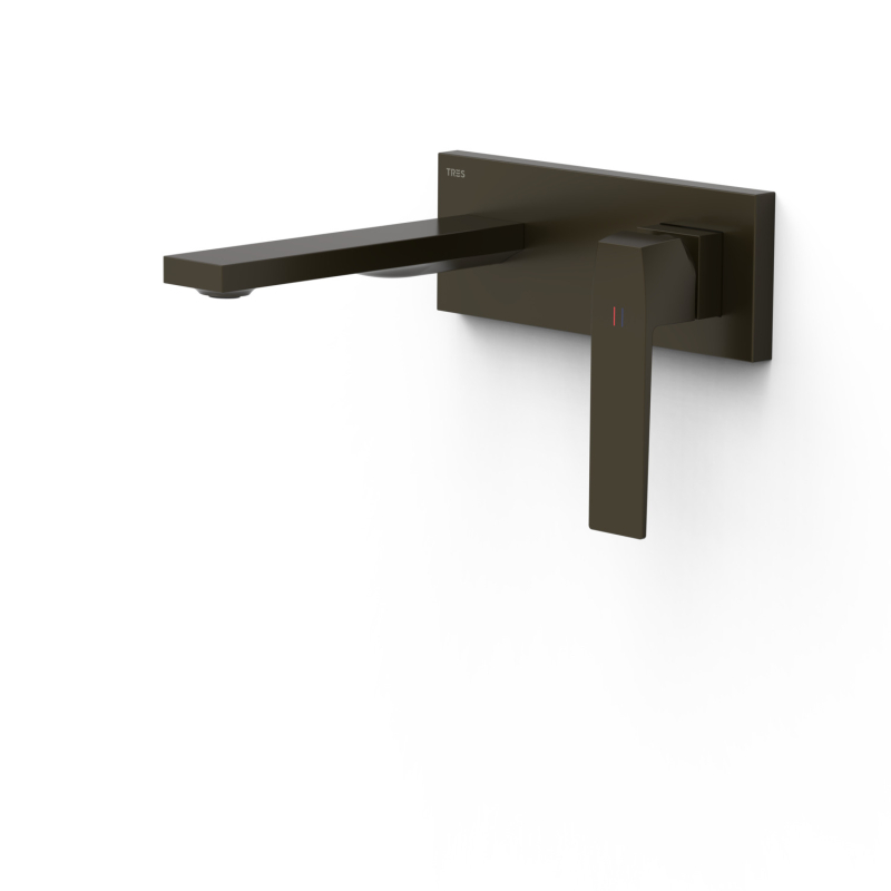 Elementy zewnętrzne do podtynkowego korpusu baterii umywalkowej SLIM czarny brąz TRES 20230031KMB