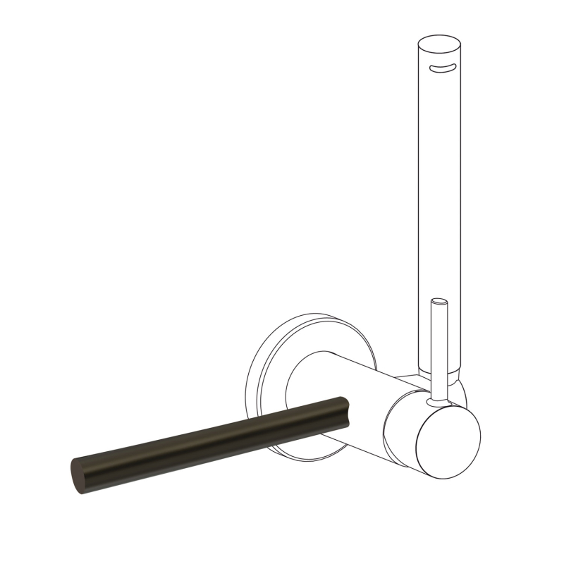 Uchwyt na ręcznik do baterii bidetowej ściennej czarny brąz TRES 03412401KMB