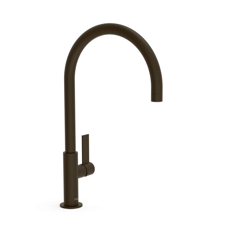 Bateria jednouchwytowa XXL umywalkowa z boczną dźwignią PROJECT-TRES czarny brąz TRES 21190601KMB