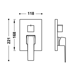 Elementy zewnętrzne do podtynkowego korpusu 2-drożnego RAPID-BOX czarny brąz TRES 20228110KMB