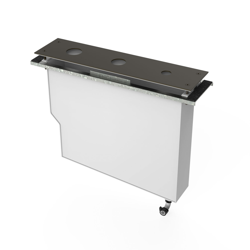 Zbiornik do baterii instalowany na brzegu wanny czarny brąz TRES 20024501KMB