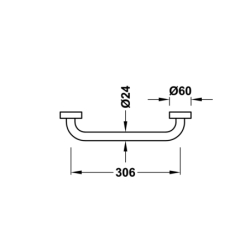 Uchwyt do wanny czarny brąz TRES 134184KMB