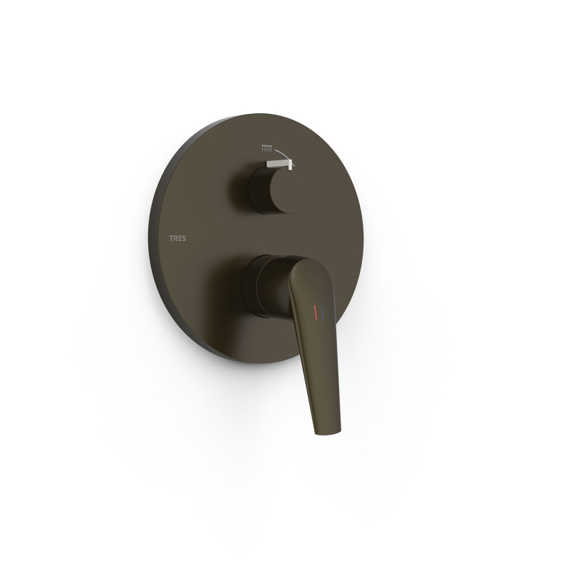 Elementy zewnętrzne do podtynkowego korpusu 2-drożnego RAPID-BOX czarny brąz TRES 28128110KMB