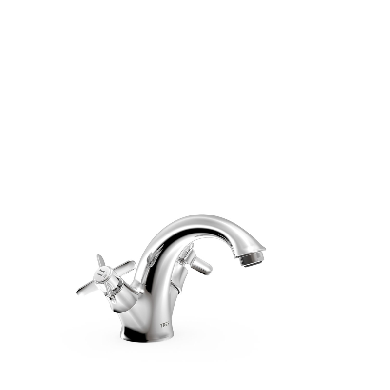 Bateria dwuuchwytowa umywalkowa TRES CLASIC chrom TRES 24210201