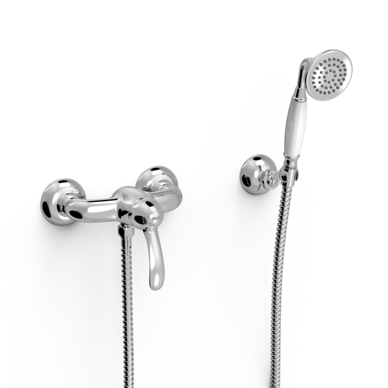 Bateria jednouchwytowa ścienna prysznicowa TRES CLASIC chrom TRES 24216701