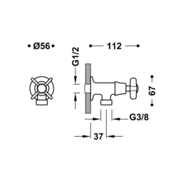 Bateria 1-drożna umywalkowa TRES CLASIC chrom TRES 24250001