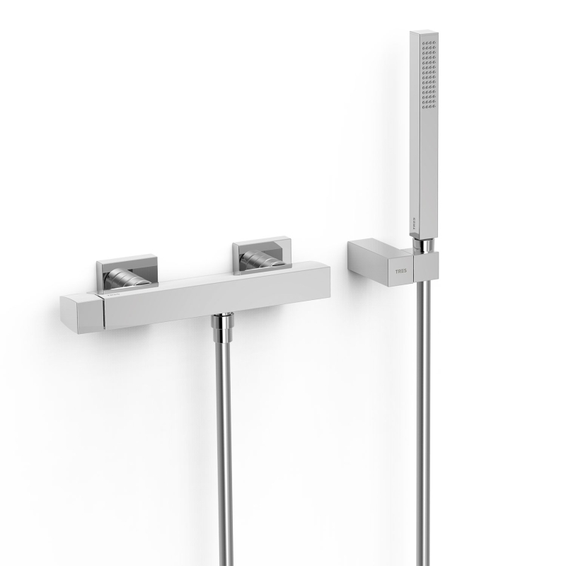Bateria jednouchwytowa ścienna prysznicowa SLIM chrom TRES 20216701