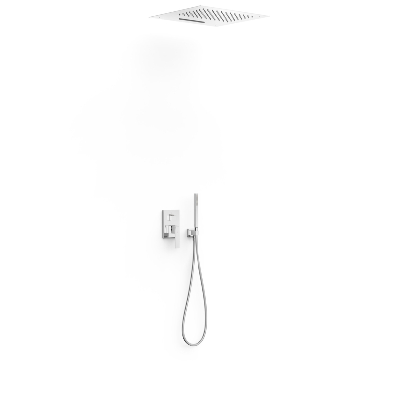 Zestaw baterii jednouchwytowej podtynkowej 3-drożnej Rapid-box prysznicowej SLIM chrom TRES 20227302