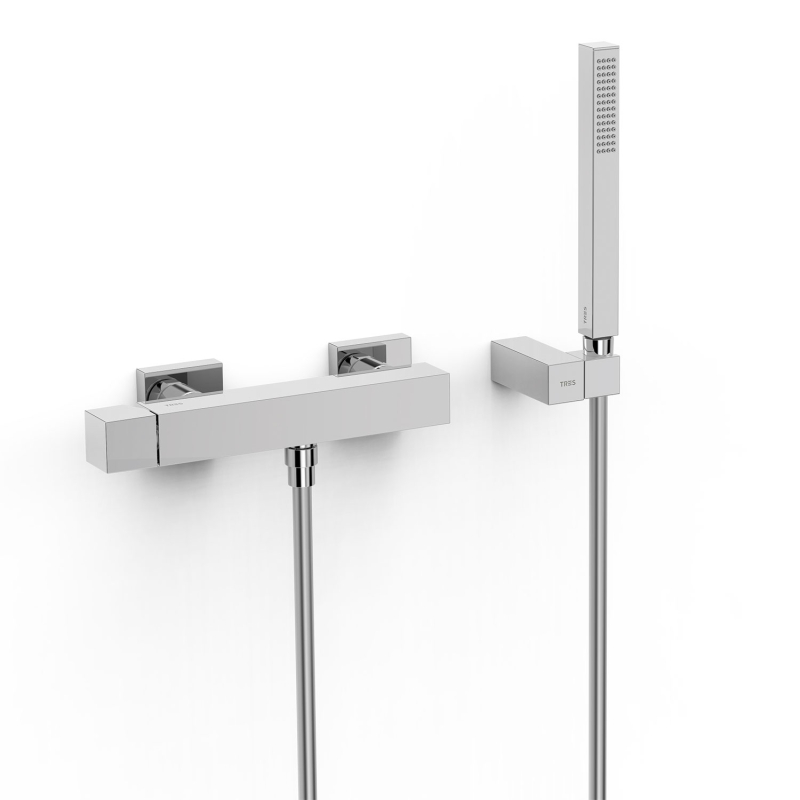 Bateria jednouchwytowa ścienna prysznicowa CUADRO chrom TRES 107167