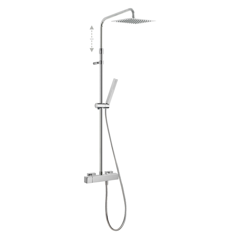 Zestaw baterii jednouchwytowej naściennej 2-drożnej prysznicowej-0 CUADRO chrom TRES 719701