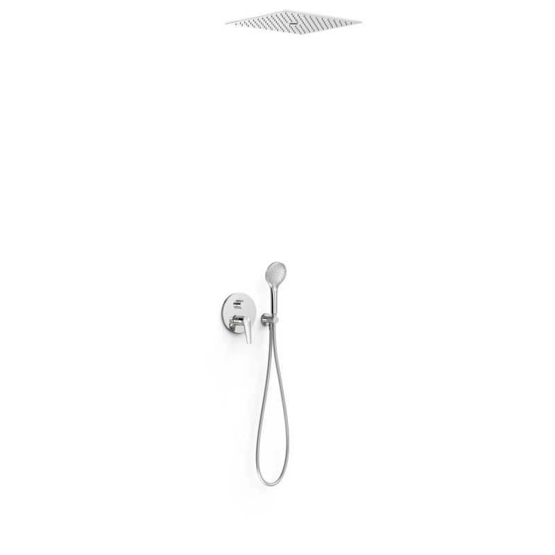 Zestaw baterii jednouchwytowej podtynkowej 3-drożnej prysznicowej RAPID-BOX chrom TRES 28127302