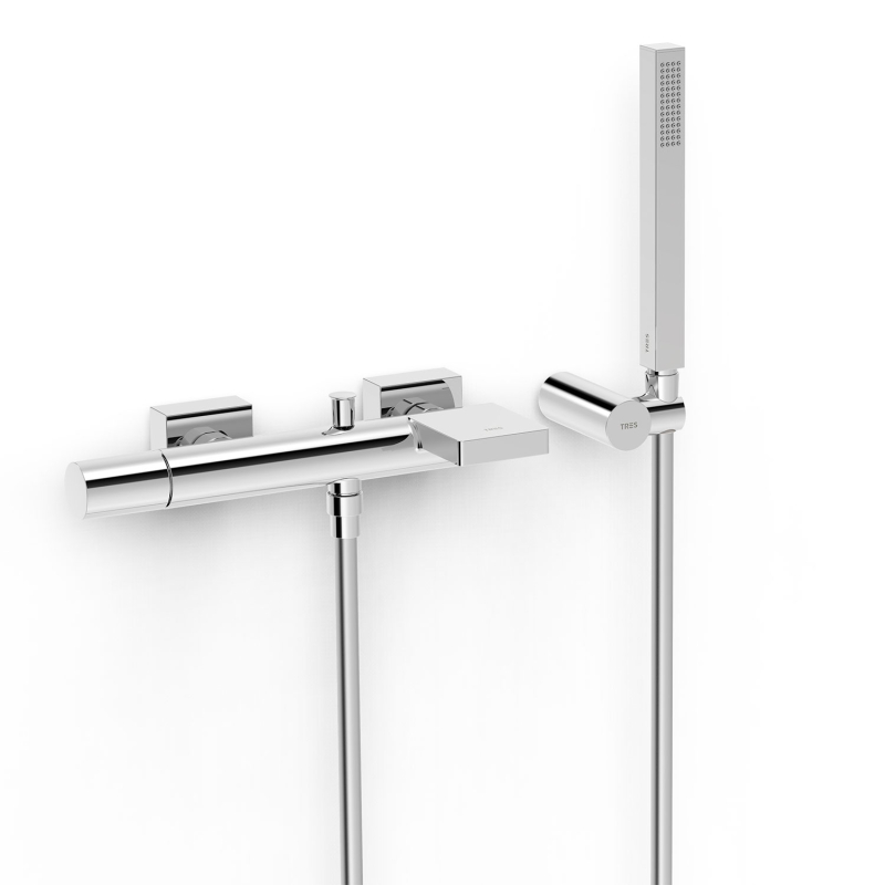 Bateria jednouchwytowa ścienna wannowa i prysznicowa PROJECT-TRES chrom TRES 21117001