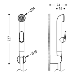 Zestaw prysznicowy do baterii jednouchwytowej do toalety LEX-ALP chrom TRES 29995001