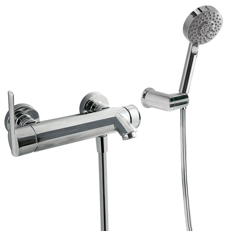 Bateria jednouchwytowa ścienna wannowa i prysznicowa LEX-ALP chrom TRES 181474