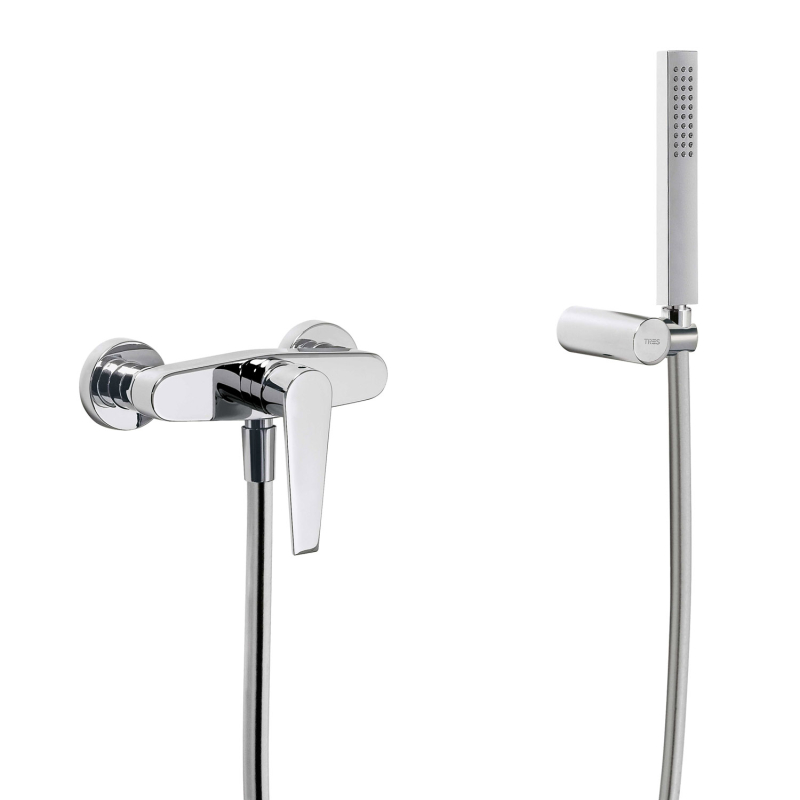 Bateria jednouchwytowa ścienna prysznicowa CLASS chrom TRES 20516701