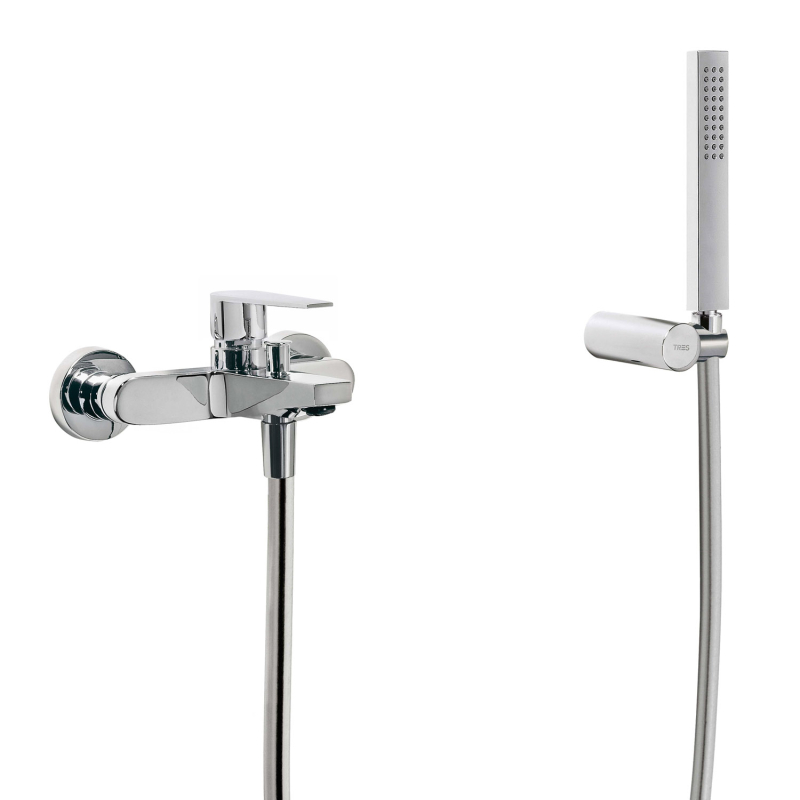 Bateria jednouchwytowa ścienna wannowa i prysznicowa CLASS chrom TRES 20517001