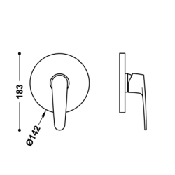 Elementy zewnętrzne do 1-drożnego RAPID-BOX chrom TRES 20427810