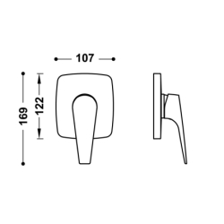 Elementy zewnętrzne do 1-drożnego RAPID-BOX chrom TRES 21827810