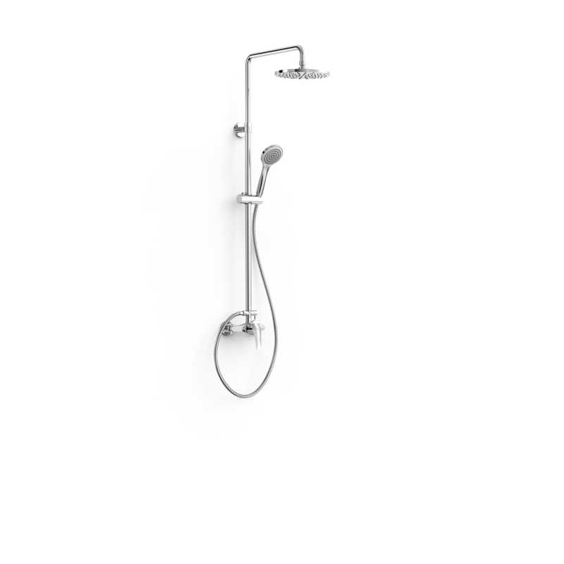 Zestaw baterii jednouchwytowej naściennej 2-drożnej prysznicowej BASE PLUS chrom TRES 21631221