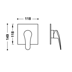 Elementy zewnętrzne do 1-drożnego RAPID-BOX chrom TRES 21627810