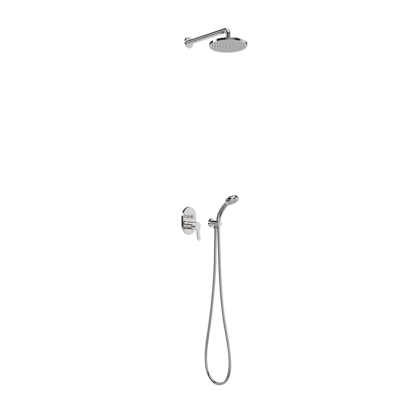 Zestaw baterii jednouchwytowej podtynkowej 2-drożnej prysznicowej BASE chrom TRES 21599002