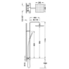 Zestaw baterii termostatycznej naściennej 2-drożnej prysznicowej OVER-WALL chrom TRES 19039317