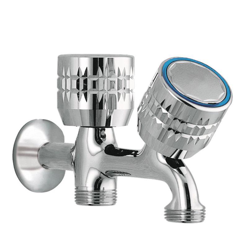 Bateria naścienna podwójna 1-drożna do pralki- ESE-23 chrom TRES 2351501