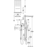 Zestaw elektronicznej baterii termostatycznej podtynkowej 3-drożnej prysznicowej- SHOWER TECHNOLOGY chrom TRES 9286307